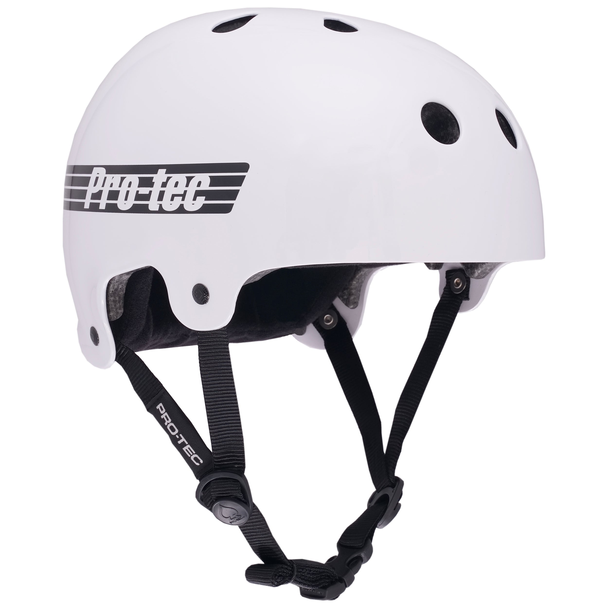 pro-tec-old-school-low-pro-casque-certifi-blanc-brillant image 1