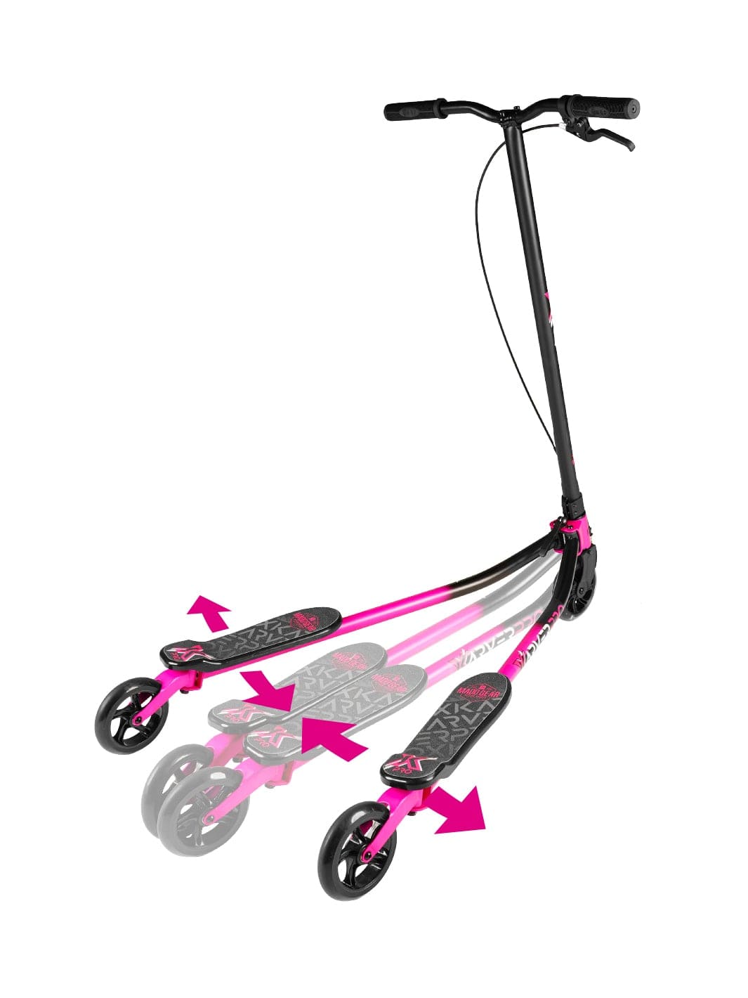madd-gear-x-karver-pro-3-en-1-trottinette-noir-rose image 2