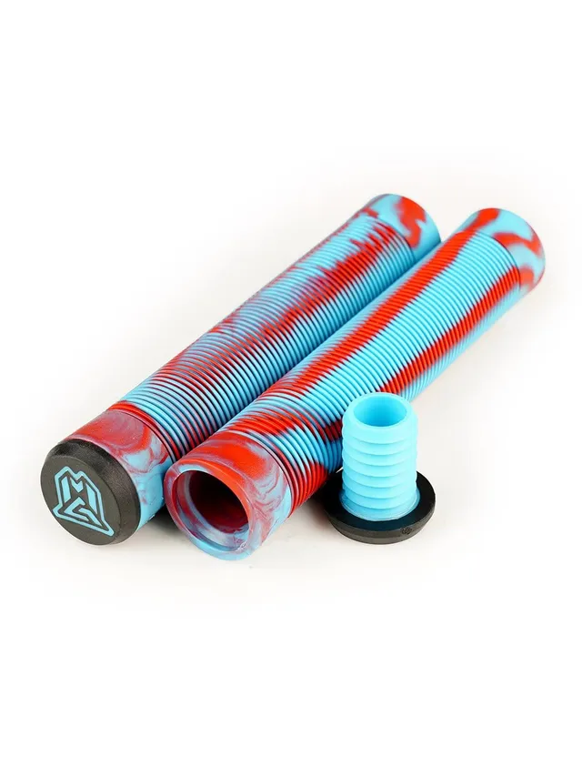 madd-gear-tpr-grind-grips-trottinette-freestyle-red-blue-swirl image 1
