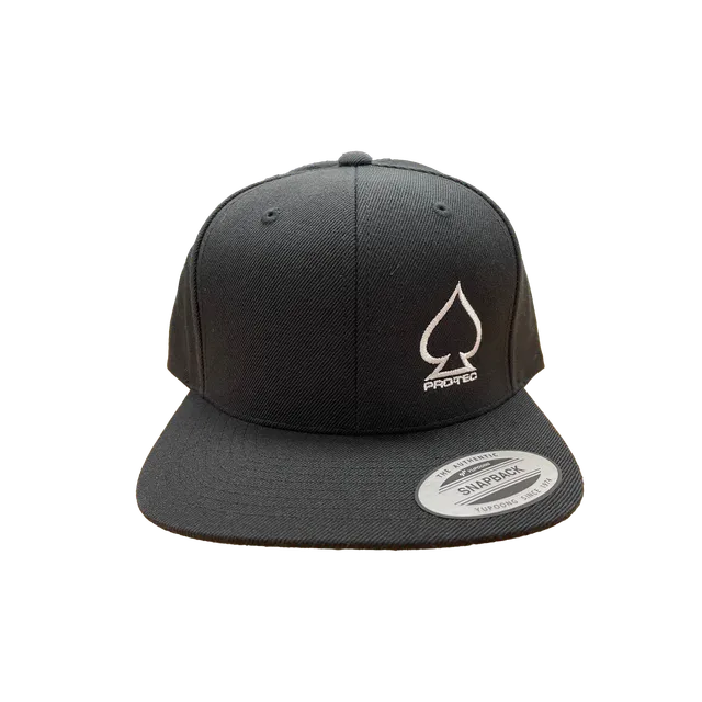 pro-tec-stacked-flat-cap-noir-casquette-snapback image 1