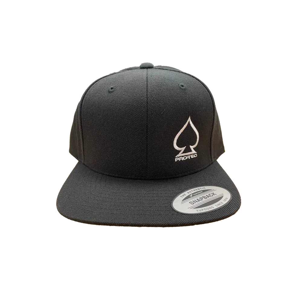 pro-tec-stacked-flat-cap-noir-casquette-snapback image 1