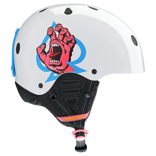 pro-tec-low-pro-snow-casque-certifi-santa-cruz-edition-blanc-brillant image 1
