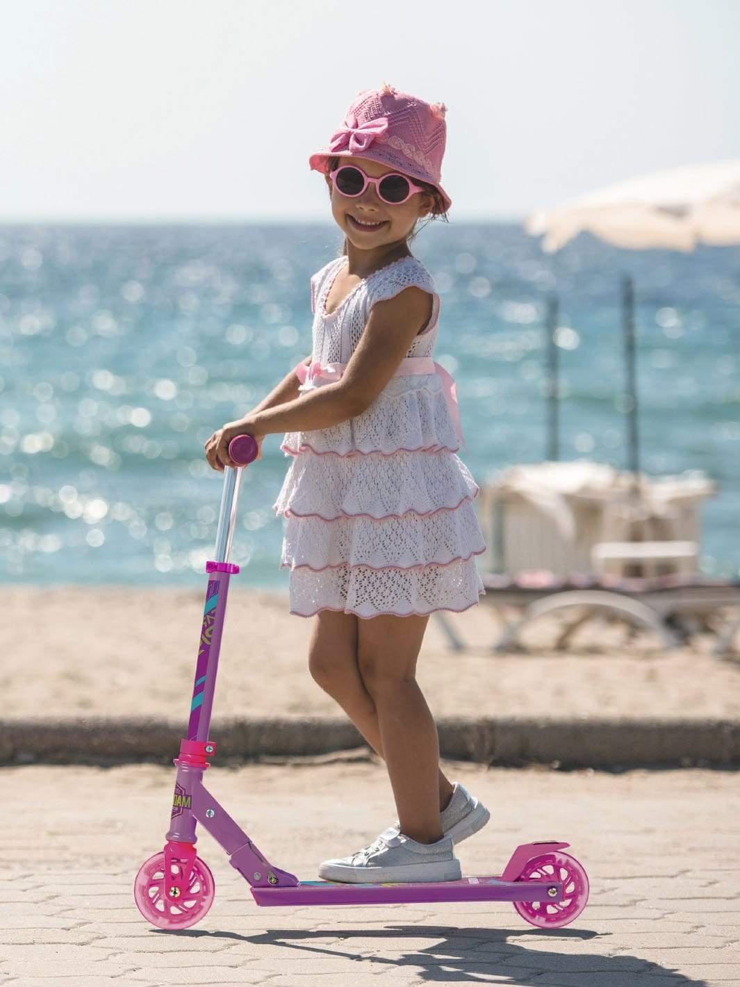 madd-gear-rize-100-trottinette-pliable-enfant-rose-violet-roues-lumineuses image 3
