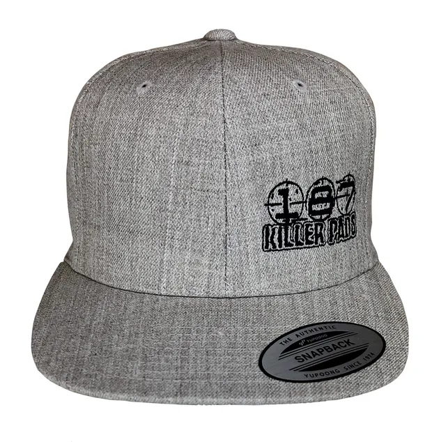 187-killer-pads-block-logo-casquette-flat-gris-chin image 1