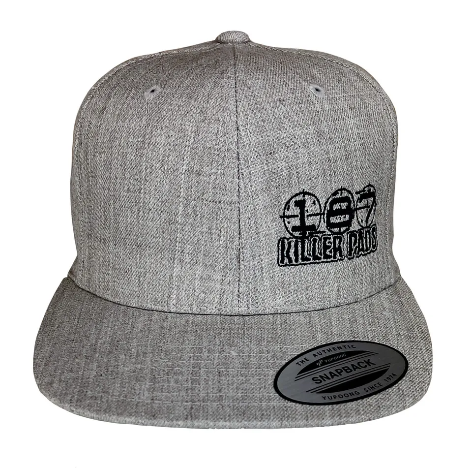 187-killer-pads-block-logo-casquette-flat-gris-chin image 1