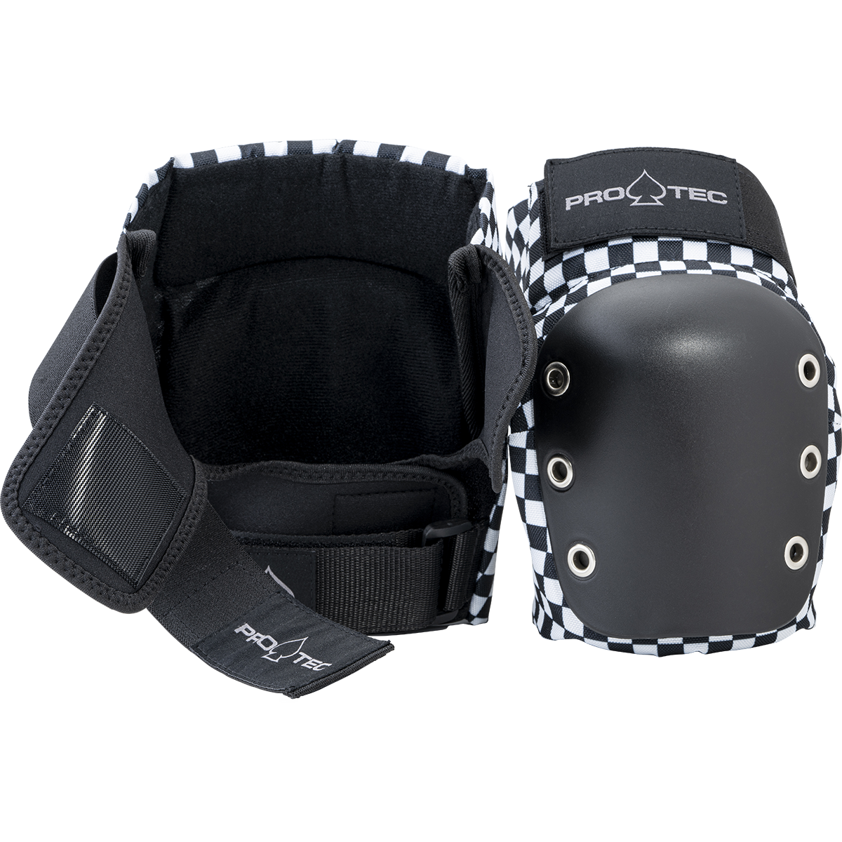 pro-tec-street-gear-3-pack-open-back-pack-protections-skate-checker image 2
