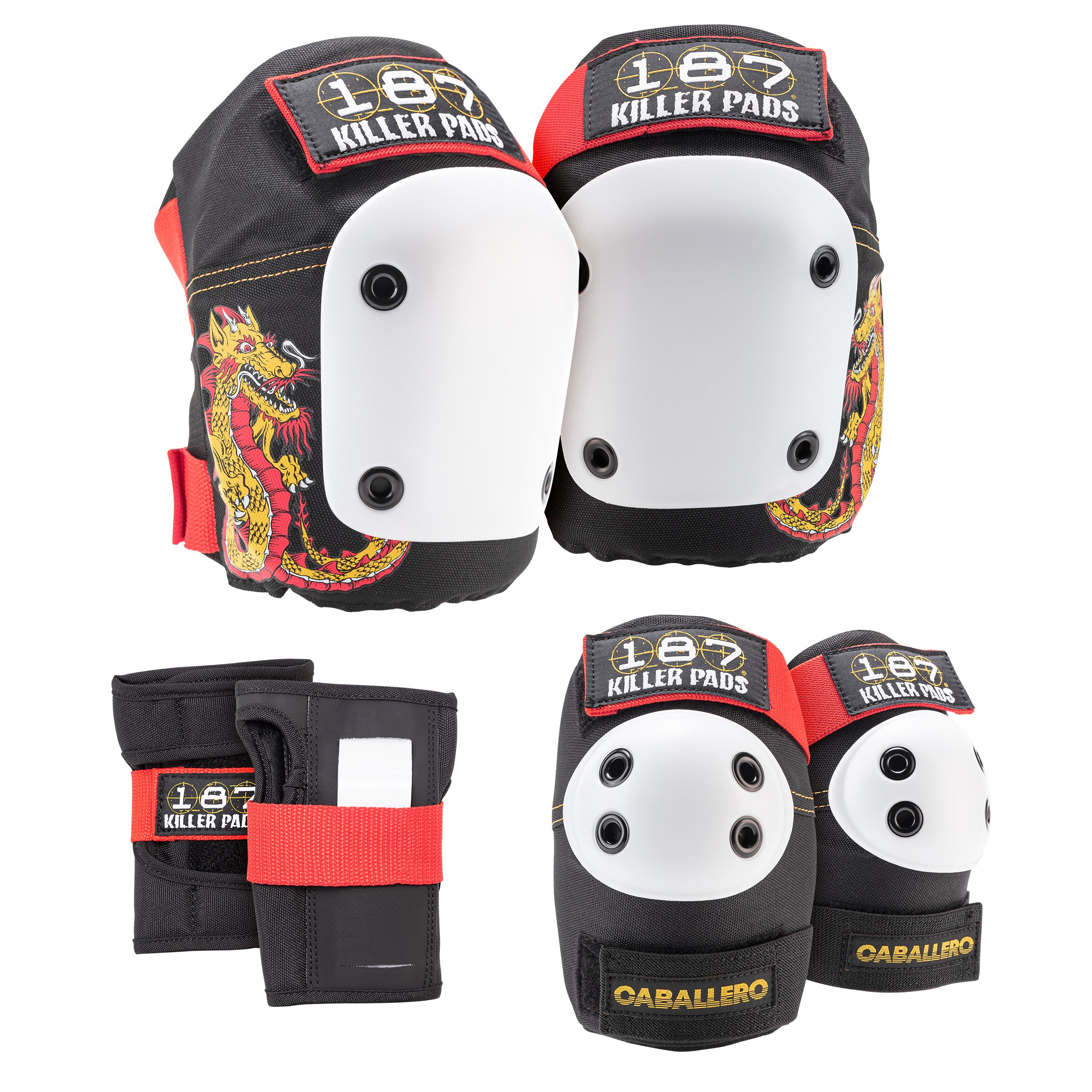 187-killer-pads-steve-caballero-six-pack-kit-de-protections-dragon image 1