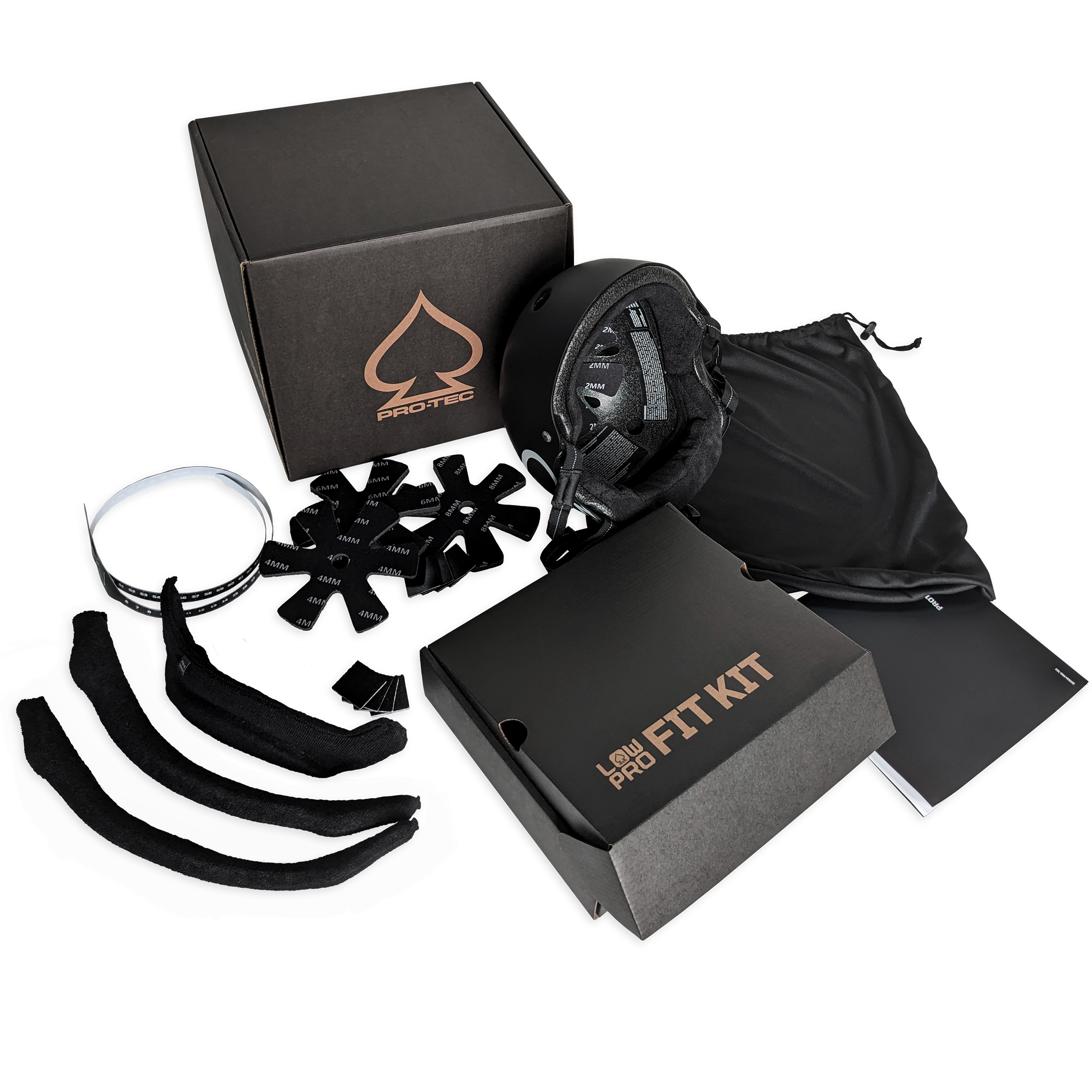 pro-tec-low-pro-fit-kit-kit-mousses-casque-17-pi-ces image 1