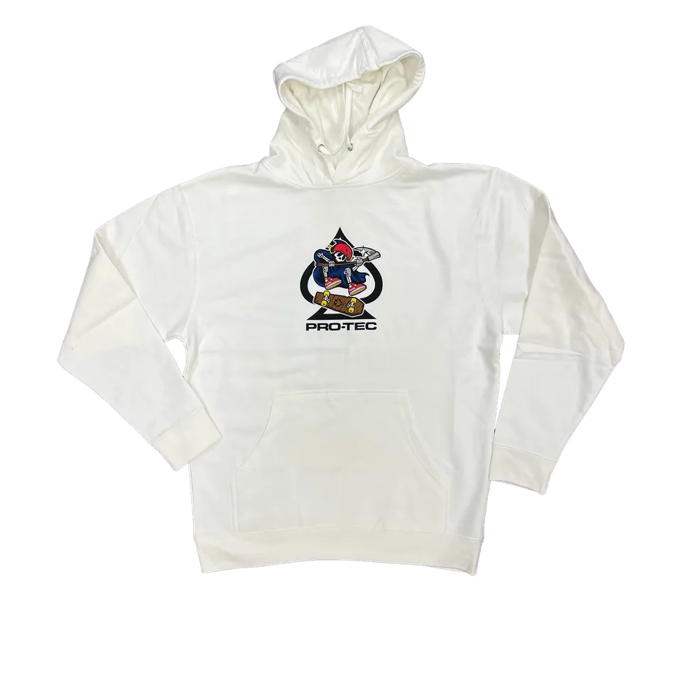 pro-tec-spade-reaper-hoodie-blanc-capuche image 1