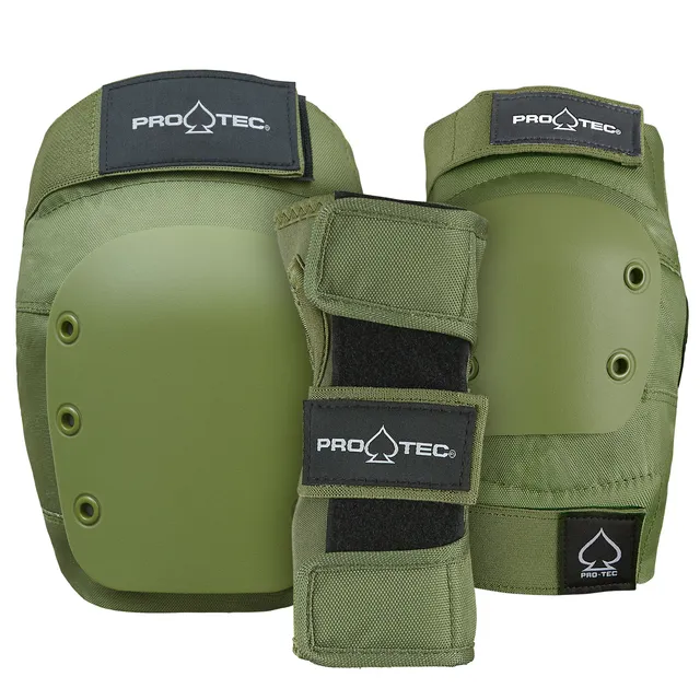 pro-tec-street-gear-3-pack-pad-set-army-green image 1