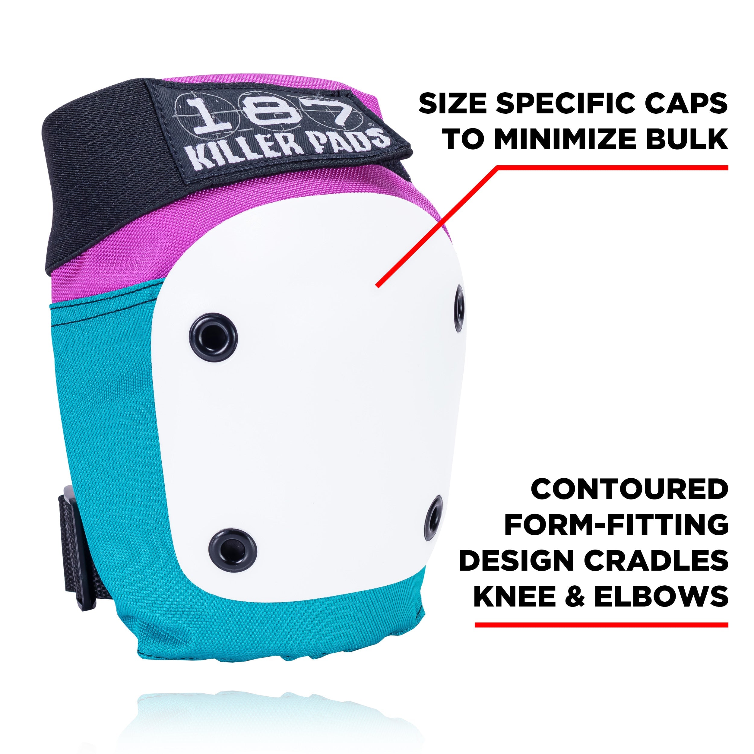 187-killer-pads-six-pack-kit-de-protections-pink-teal image 2