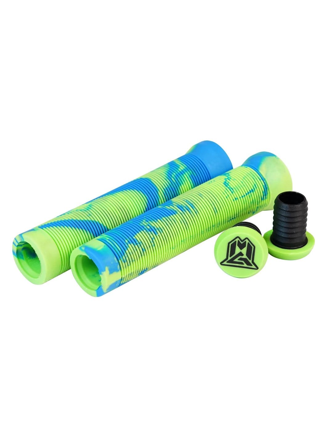madd-gear-tpr-grind-grips-trottinette-green-blue-swirl image 1