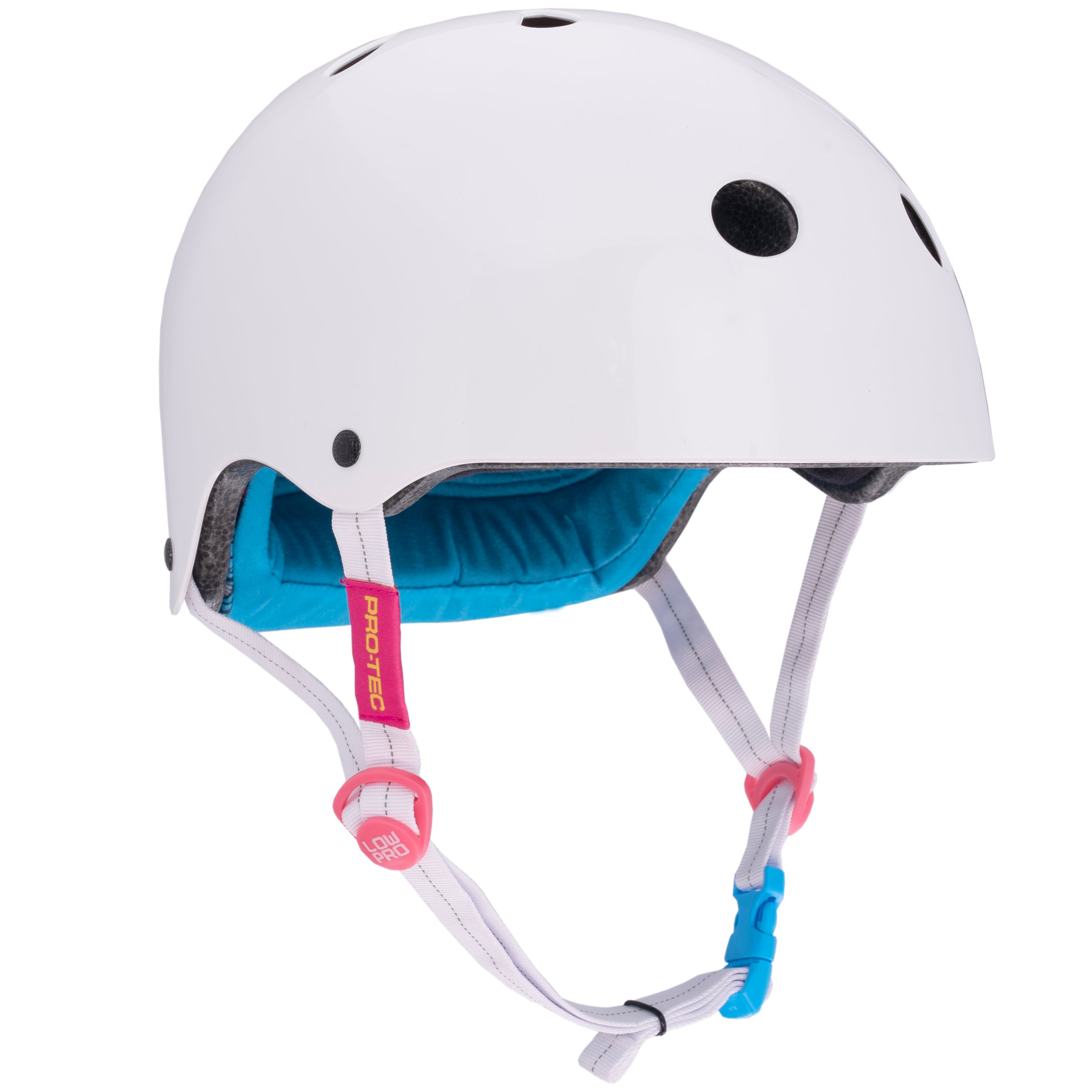 pro-tec-low-pro-certified-helmet-santa-cruz-casque-gloss-white image 2
