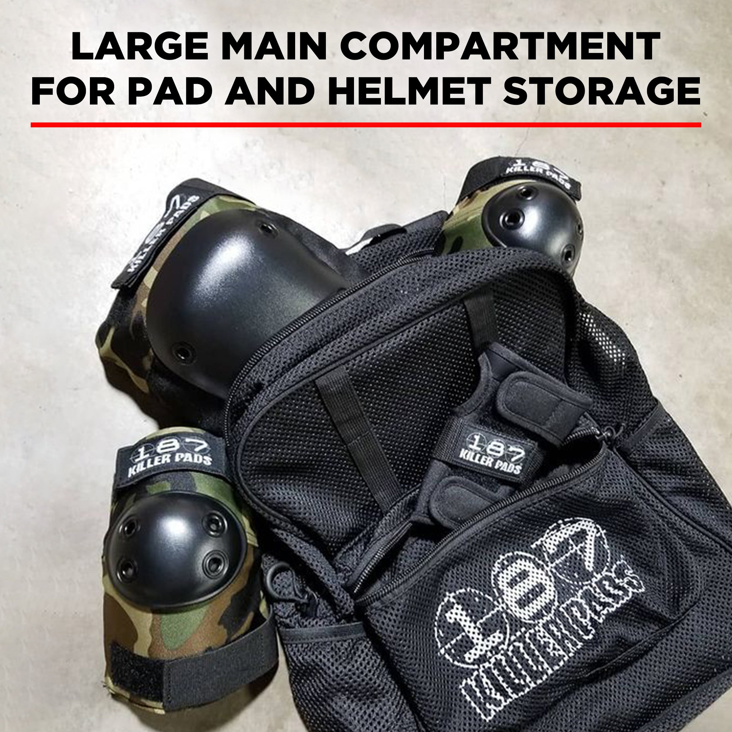 187-killer-pads-mesh-backpack-sac-dos-skate-respirant image 3