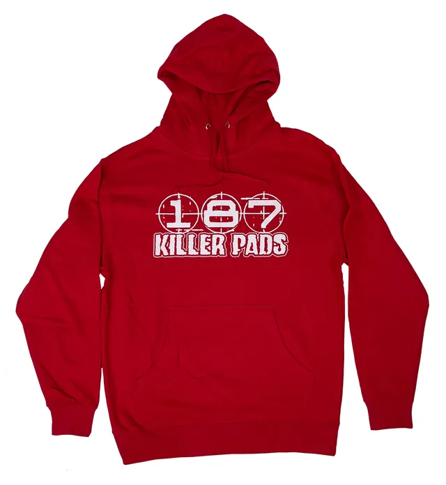 187-killer-pads-block-logo-hoodie-capuche-rouge image 1
