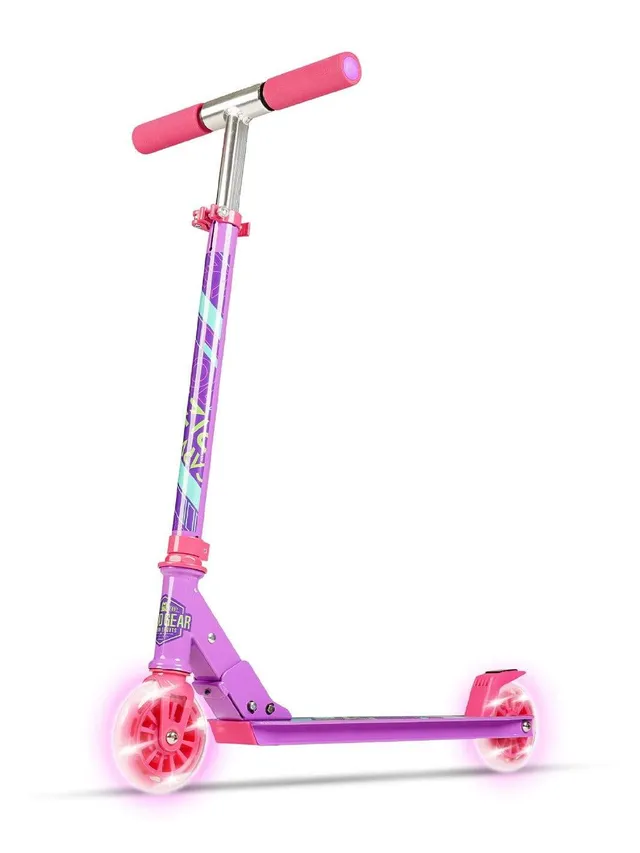 madd-gear-rize-100-trottinette-pliable-enfant-rose-violet-roues-lumineuses image 1