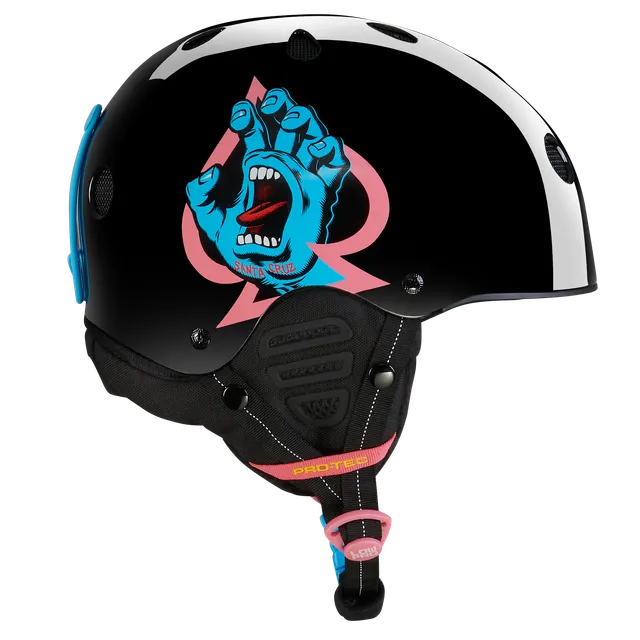 pro-tec-low-pro-snow-certified-casque-santa-cruz-gloss-black image 1