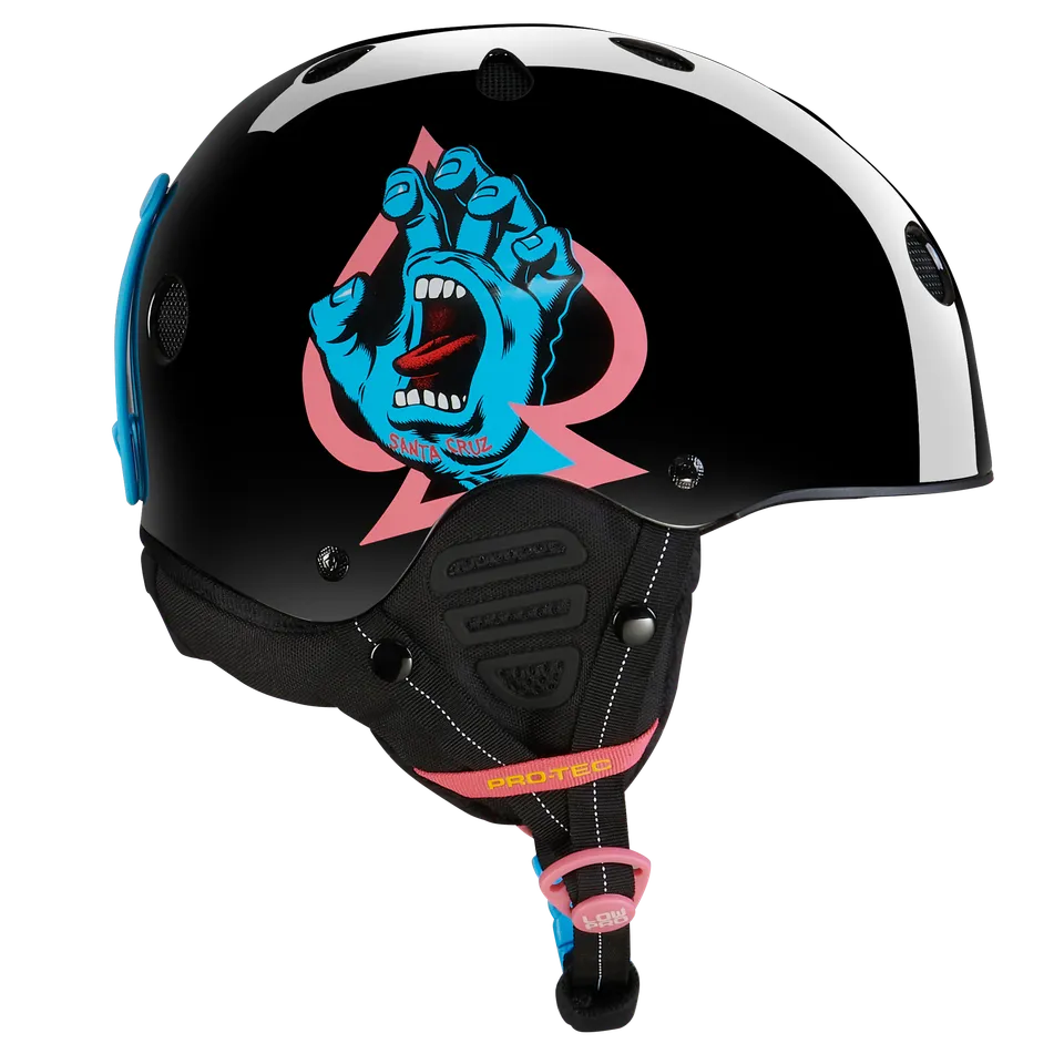 pro-tec-low-pro-snow-certified-casque-santa-cruz-gloss-black image 1