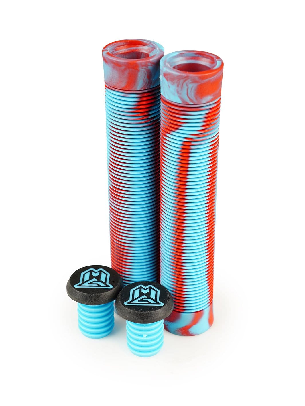 madd-gear-tpr-grind-grips-trottinette-freestyle-red-blue-swirl image 2