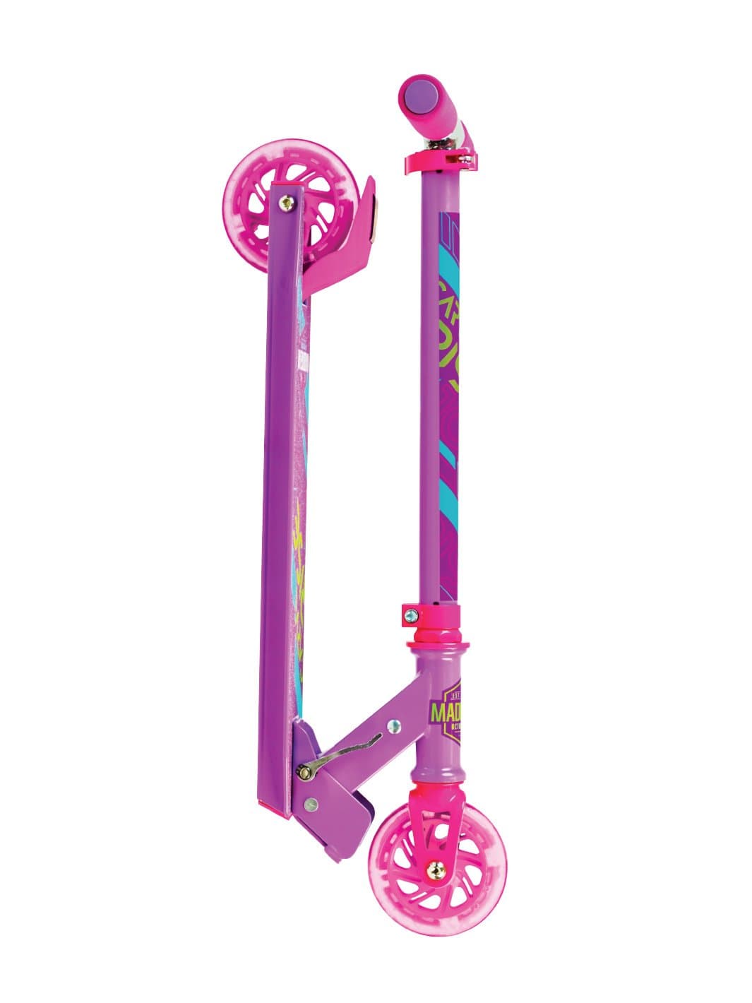 madd-gear-rize-100-trottinette-pliable-enfant-rose-violet-roues-lumineuses image 2