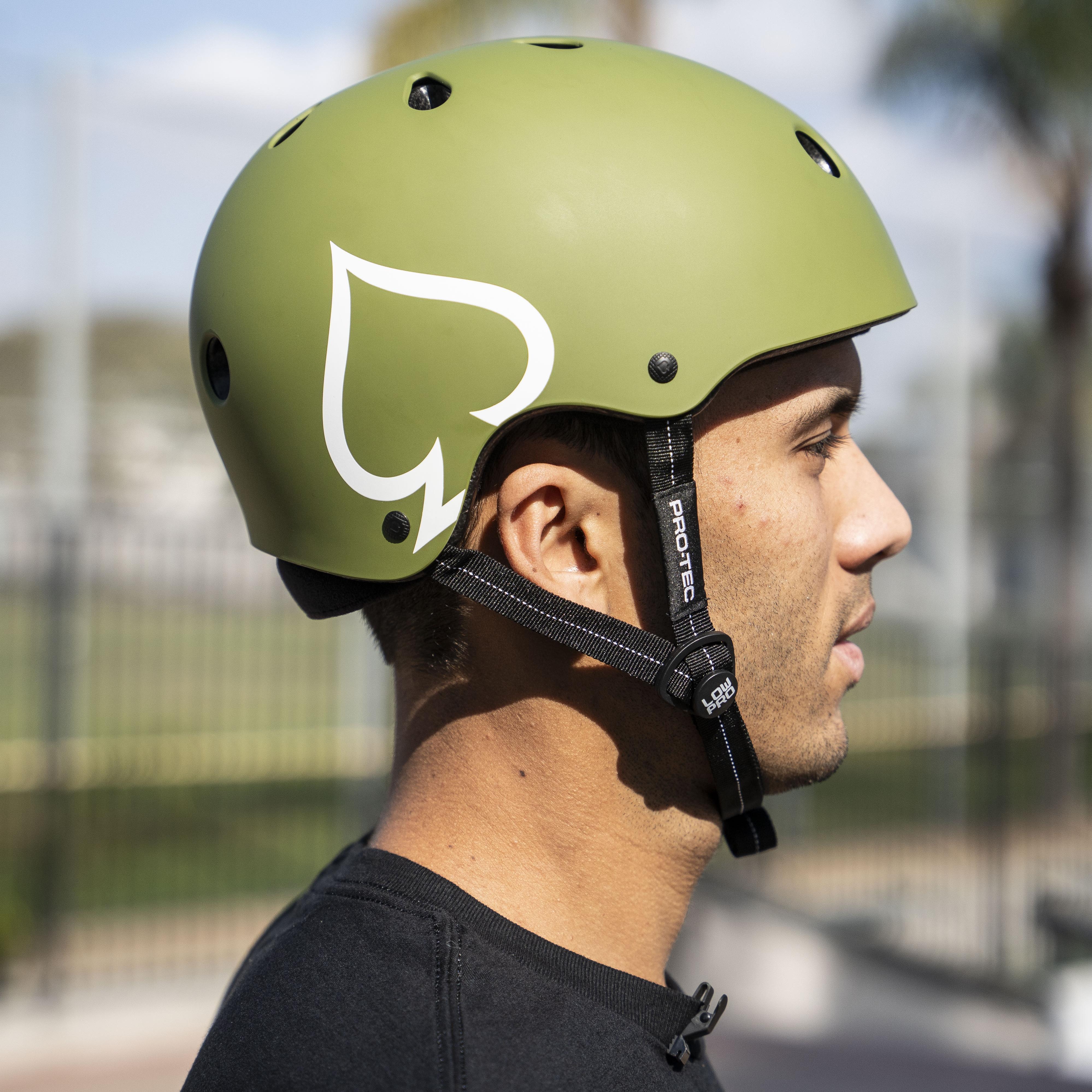 pro-tec-low-pro-casque-certifi-vert-arm-e-mat image 8