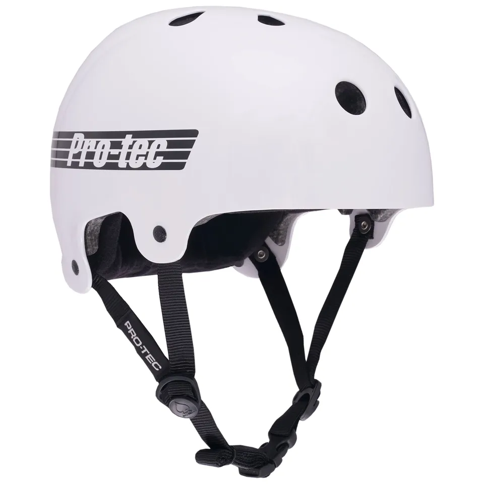 pro-tec-old-school-low-pro-casque-certifi-blanc-brillant image 1
