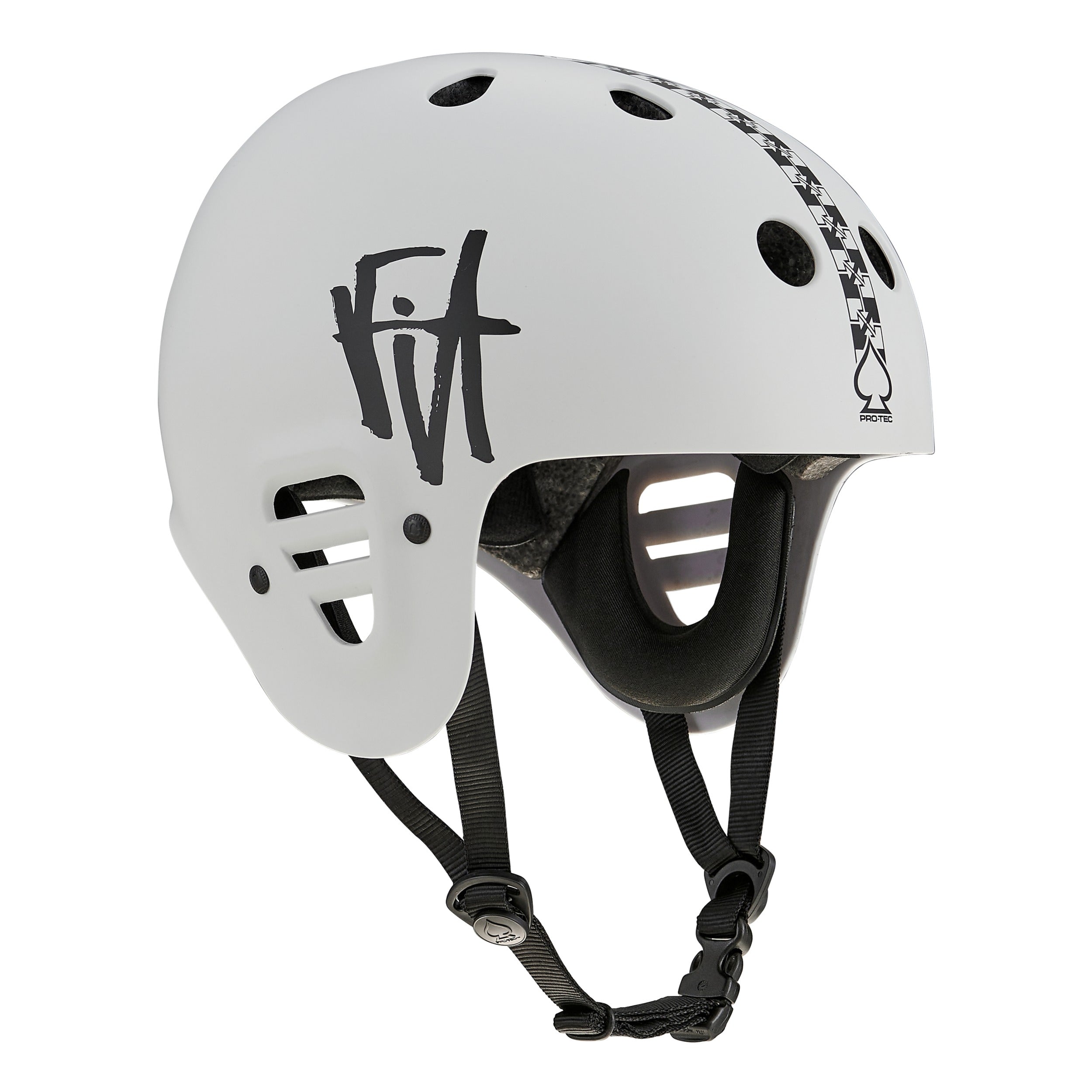pro-tec-full-cut-certified-casque-fit-checkered-gris-clair-mat image 1