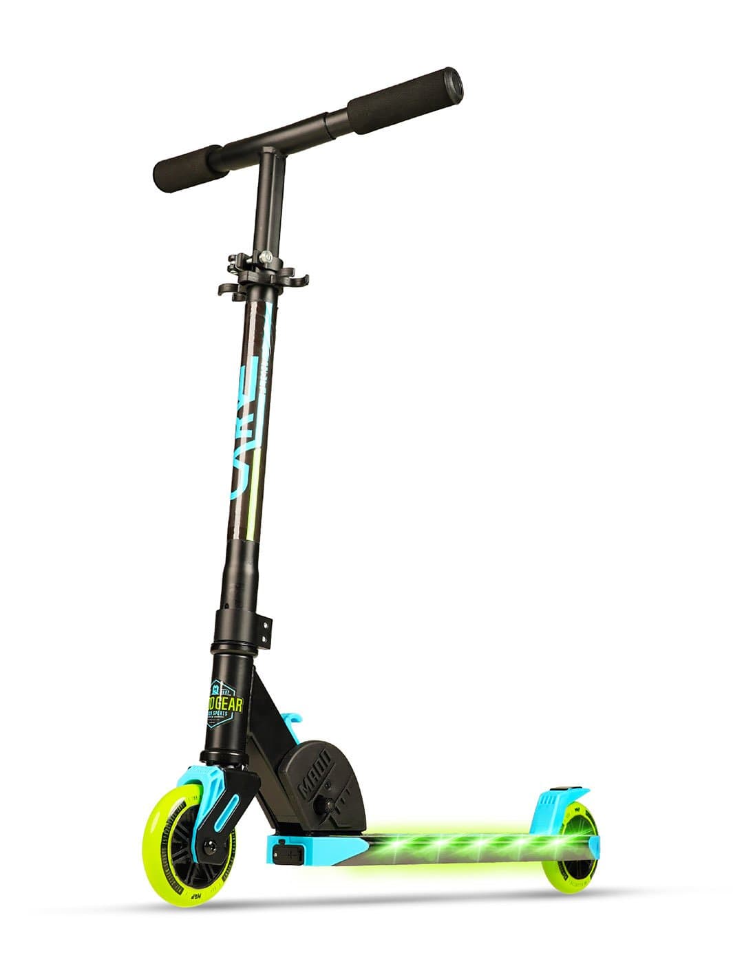 madd-gear-flight-trottinette-lumineuse-pliable-vert-bleu image 1
