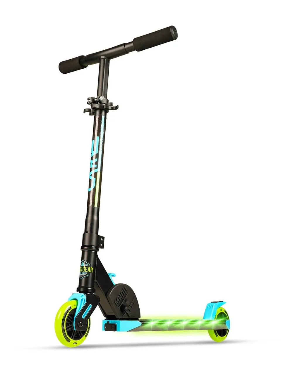 madd-gear-flight-trottinette-lumineuse-pliable-vert-bleu image 1