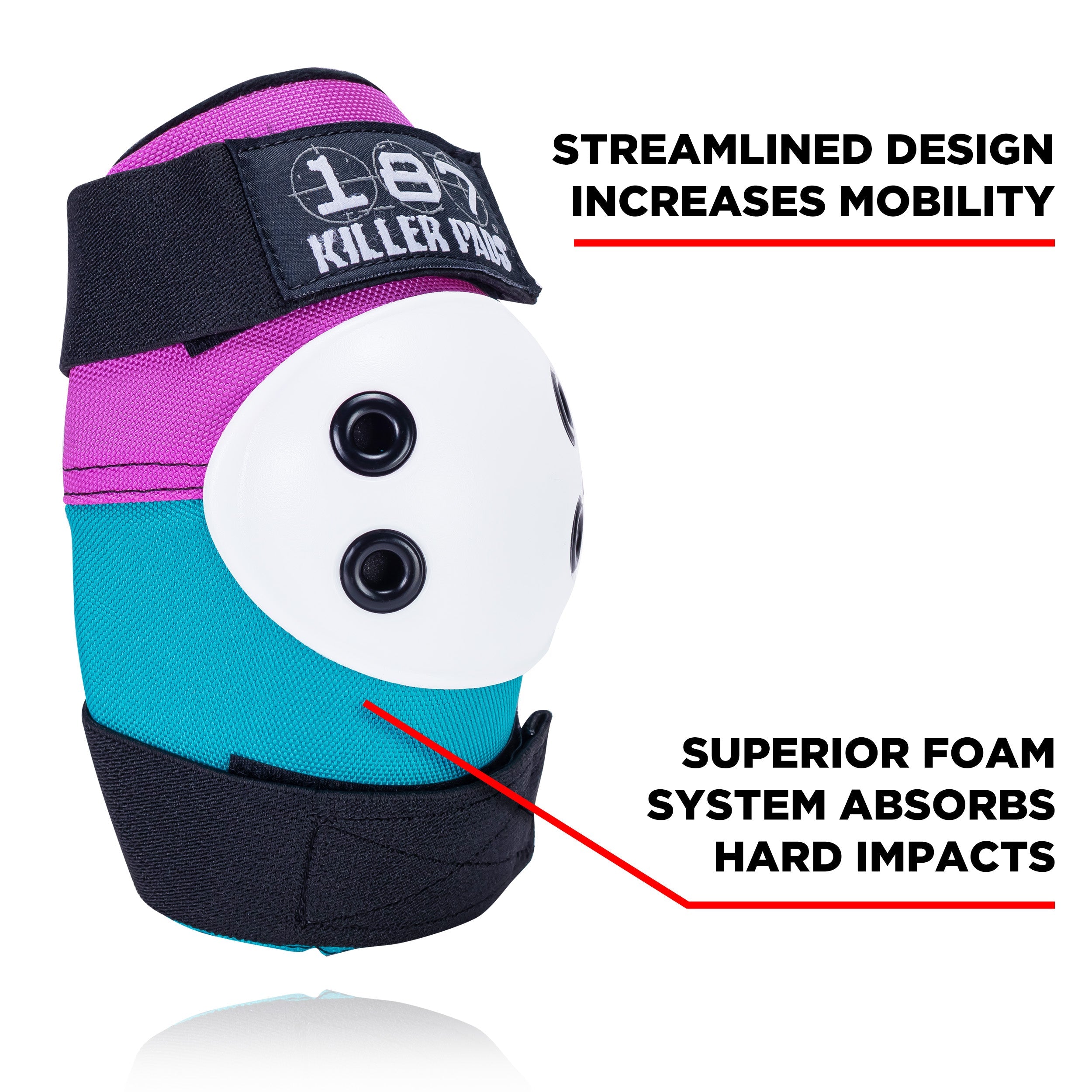 187-killer-pads-six-pack-kit-de-protections-pink-teal image 3