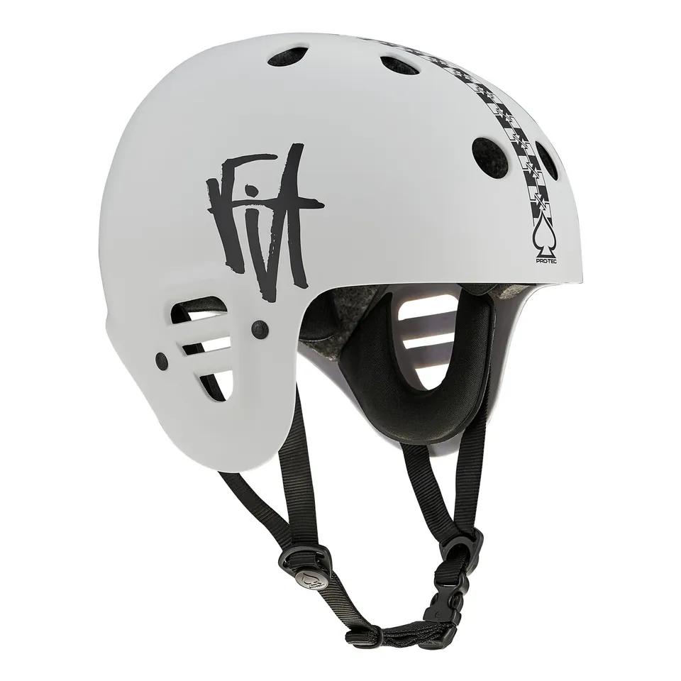 pro-tec-full-cut-certified-casque-fit-checkered-gris-clair-mat image 1