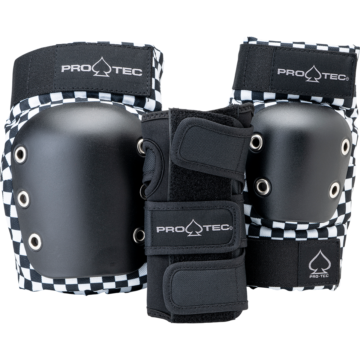 pro-tec-street-gear-3-pack-open-back-pack-protections-skate-checker image 1