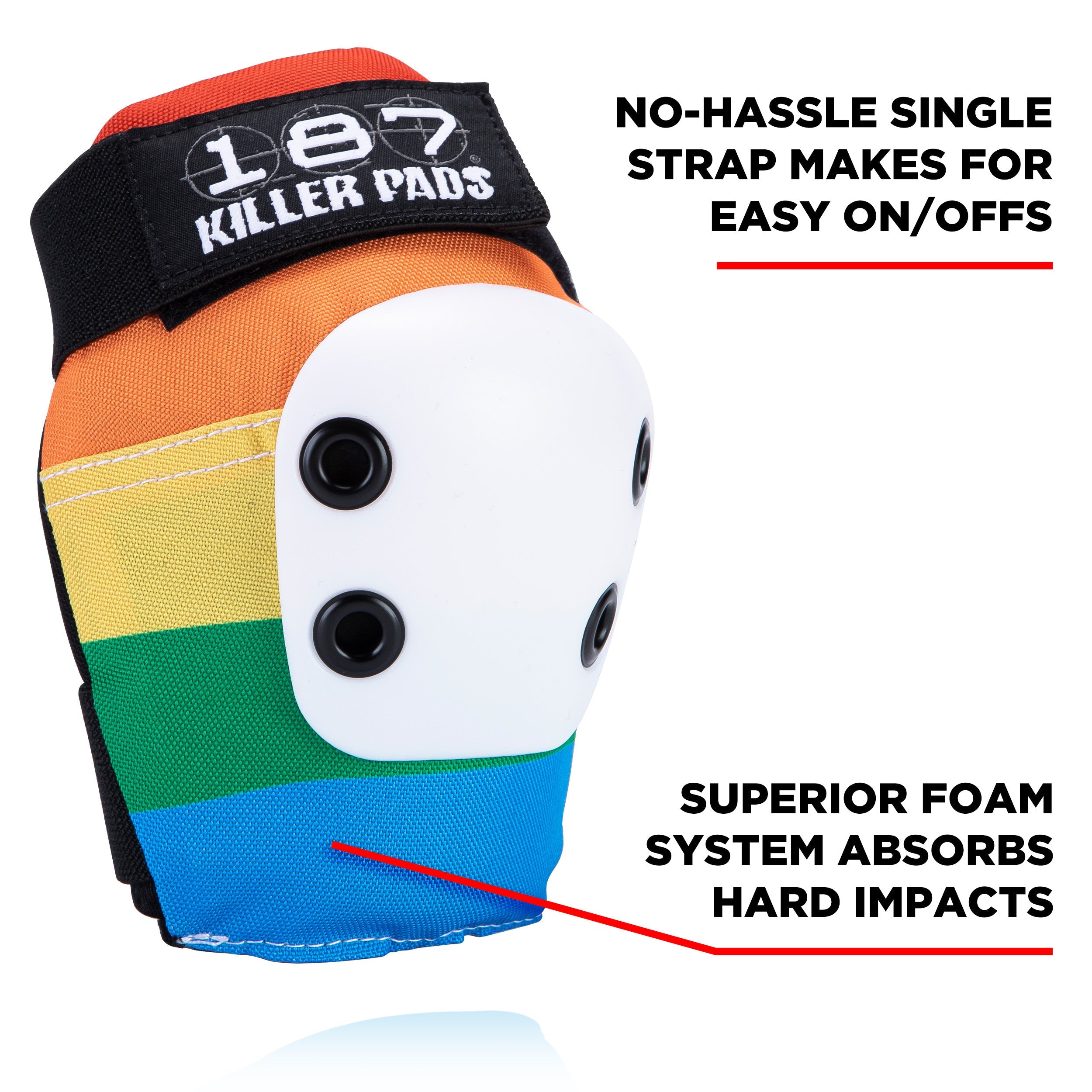 187-killer-pads-slim-elbow-pad-coudi-re-rainbow image 3