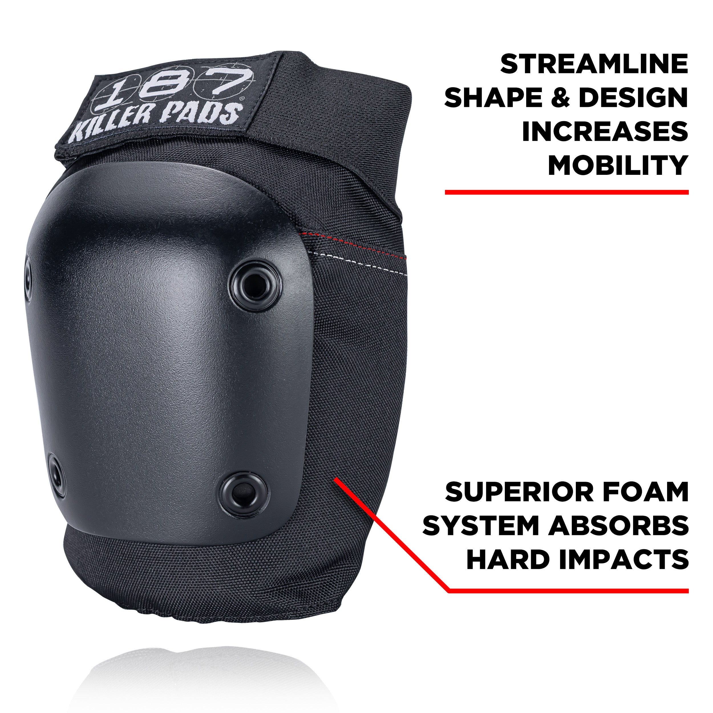 187-killer-pads-fly-knee-genouill-re-skate-black image 3