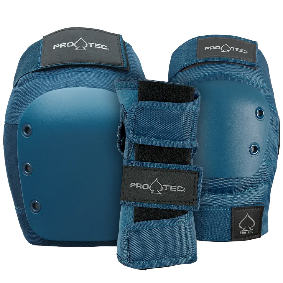 pro-tec-street-gear-3-pack-pad-set-pack-protections-skate-bleu image 1