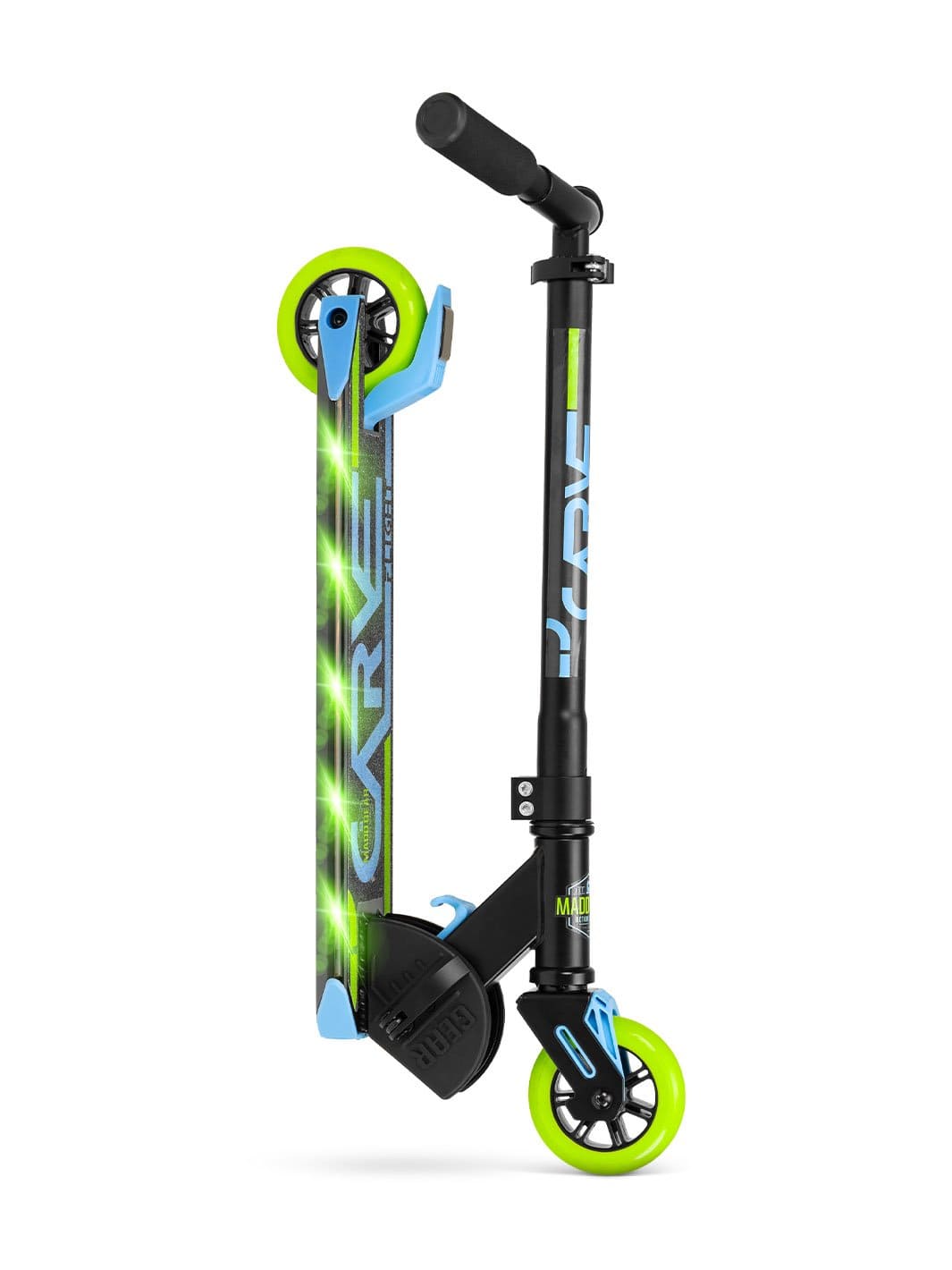madd-gear-flight-trottinette-lumineuse-pliable-vert-bleu image 2