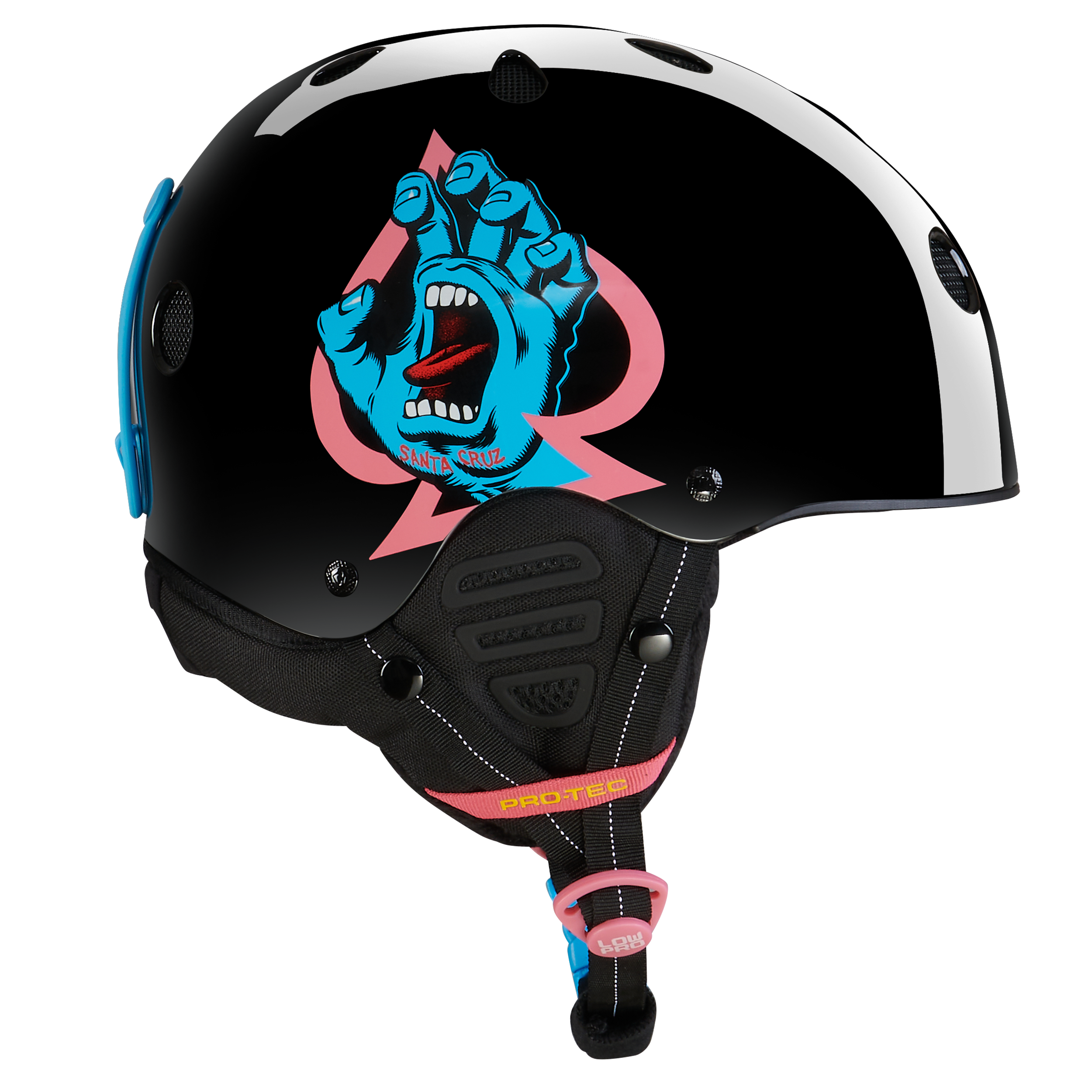 pro-tec-low-pro-snow-certified-casque-santa-cruz-gloss-black image 1