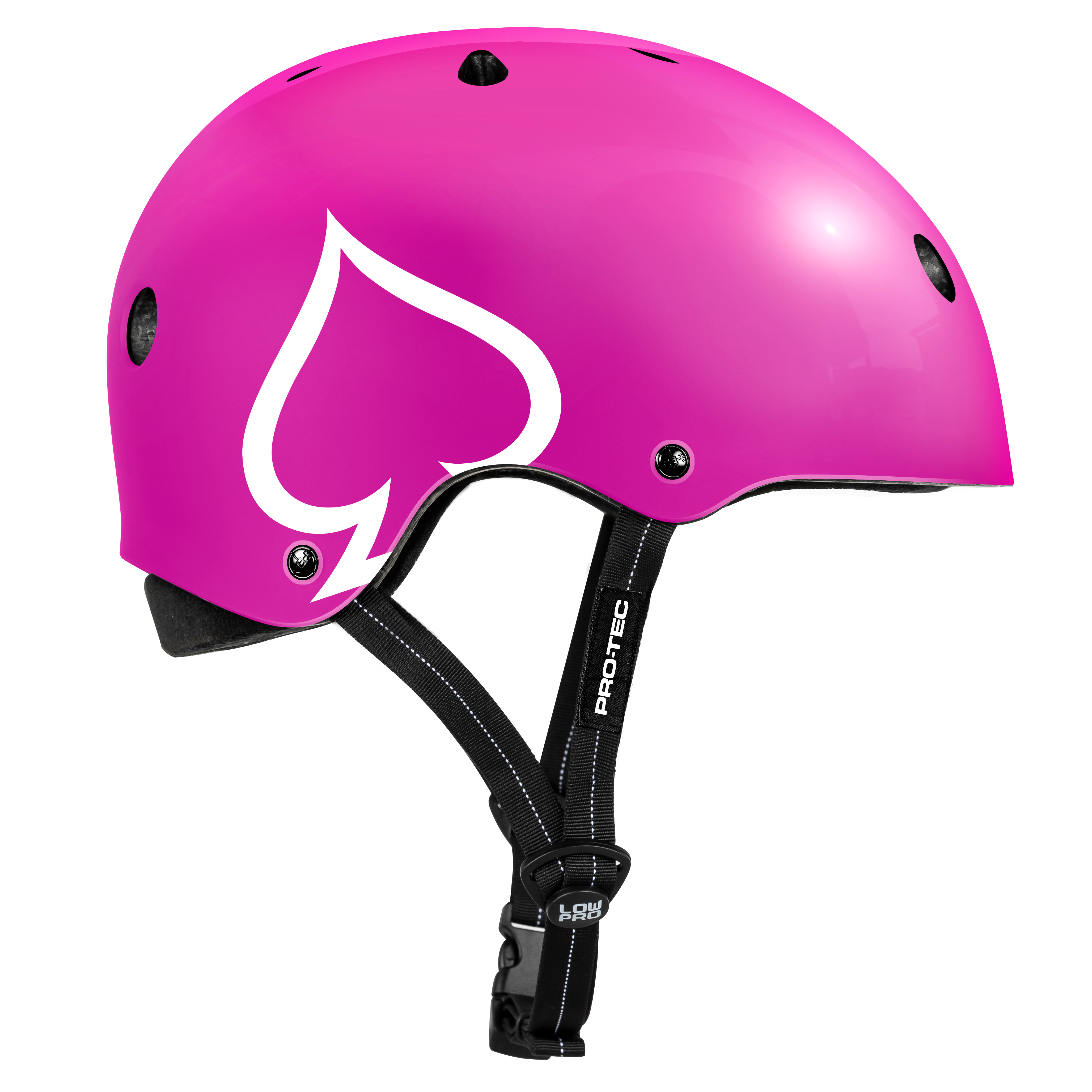 pro-tec-low-pro-casque-certifi-rose-brillant image 2