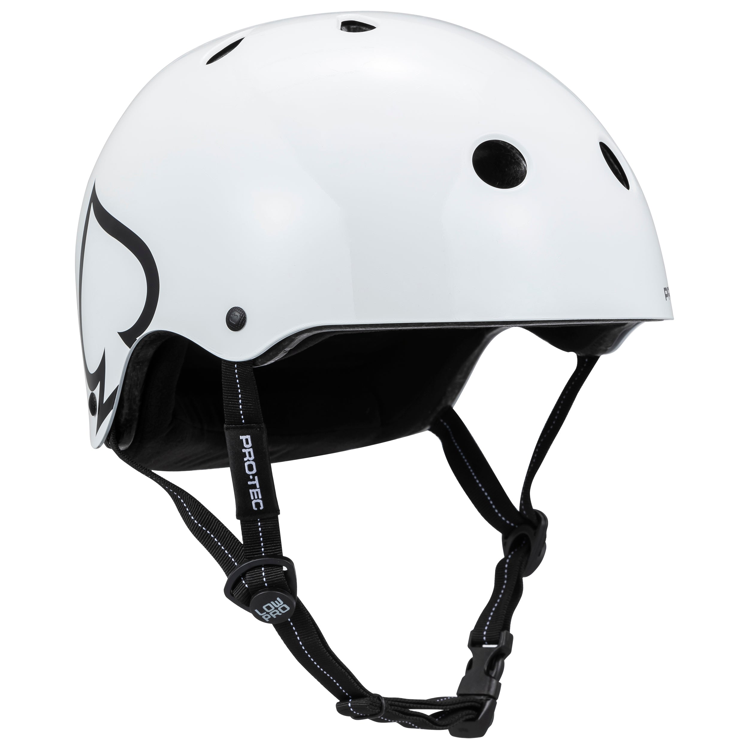 pro-tec-low-pro-certified-helmet-casque-certifi-gloss-white image 1