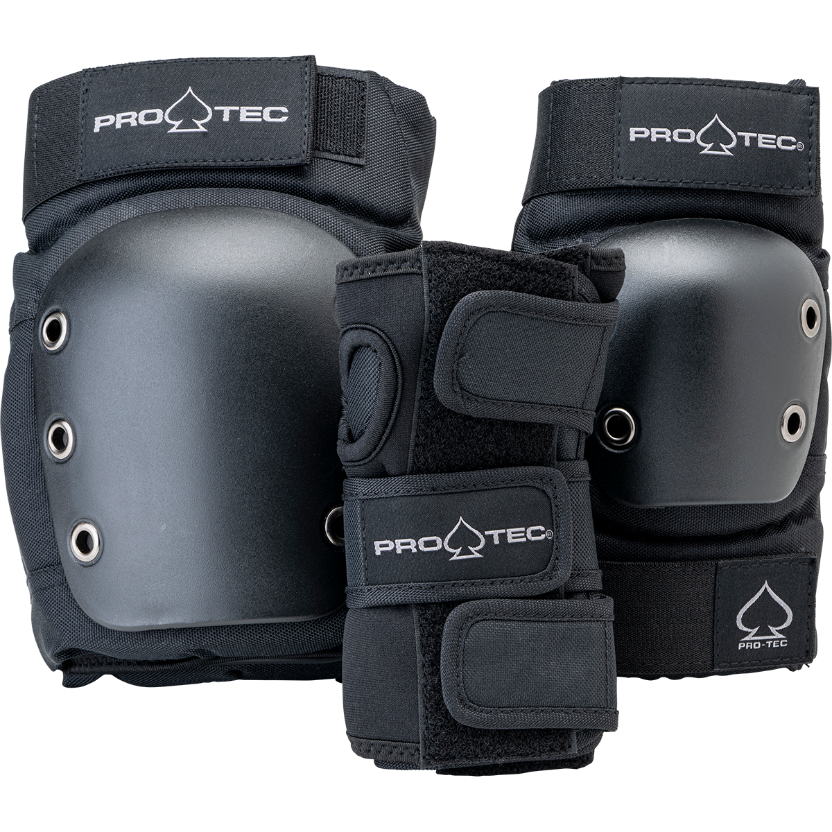 pro-tec-street-gear-3-pack-open-back-pack-protections-skate-noir image 1