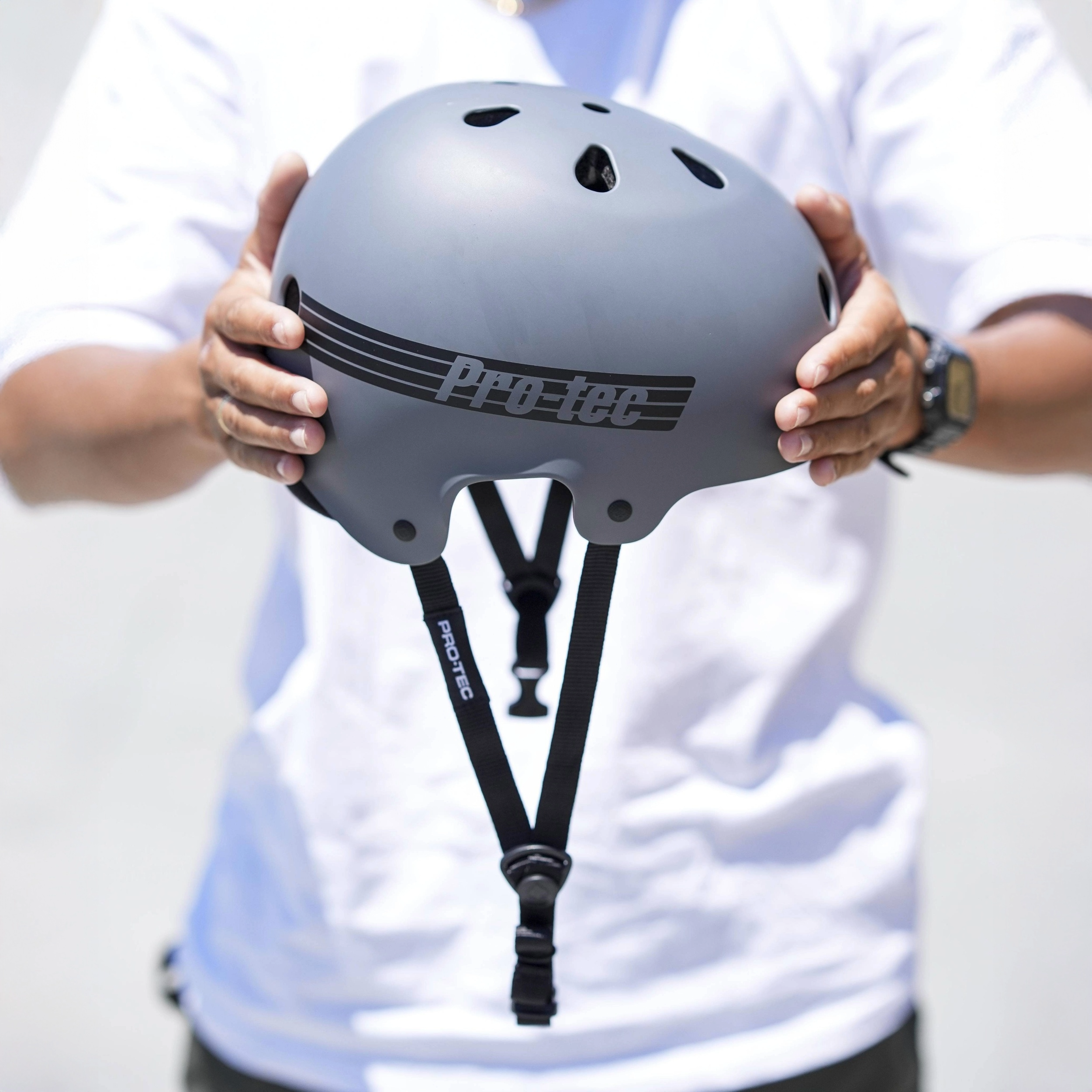 pro-tec-old-school-low-pro-casque-certifi-gris-mat image 8