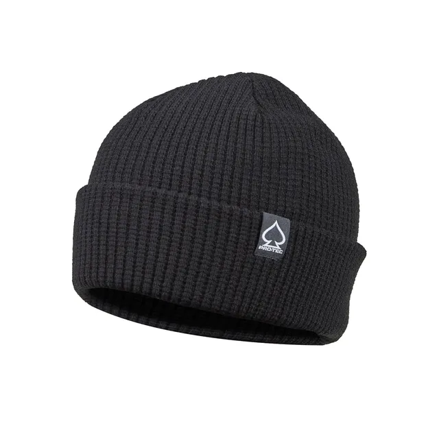 pro-tec-patch-cuff-bonnet-neige-noir-beanie image 1