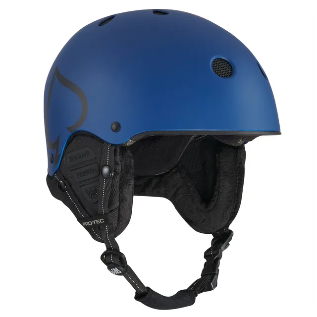 pro-tec-low-pro-snow-bleu-mat-casque-ski-certifi image 1
