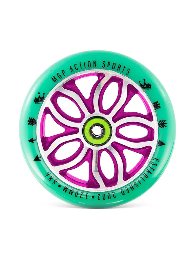 madd-gear-mfx-120mm-switchblade-roue-trottinette-freestyle-pink-teal image 1