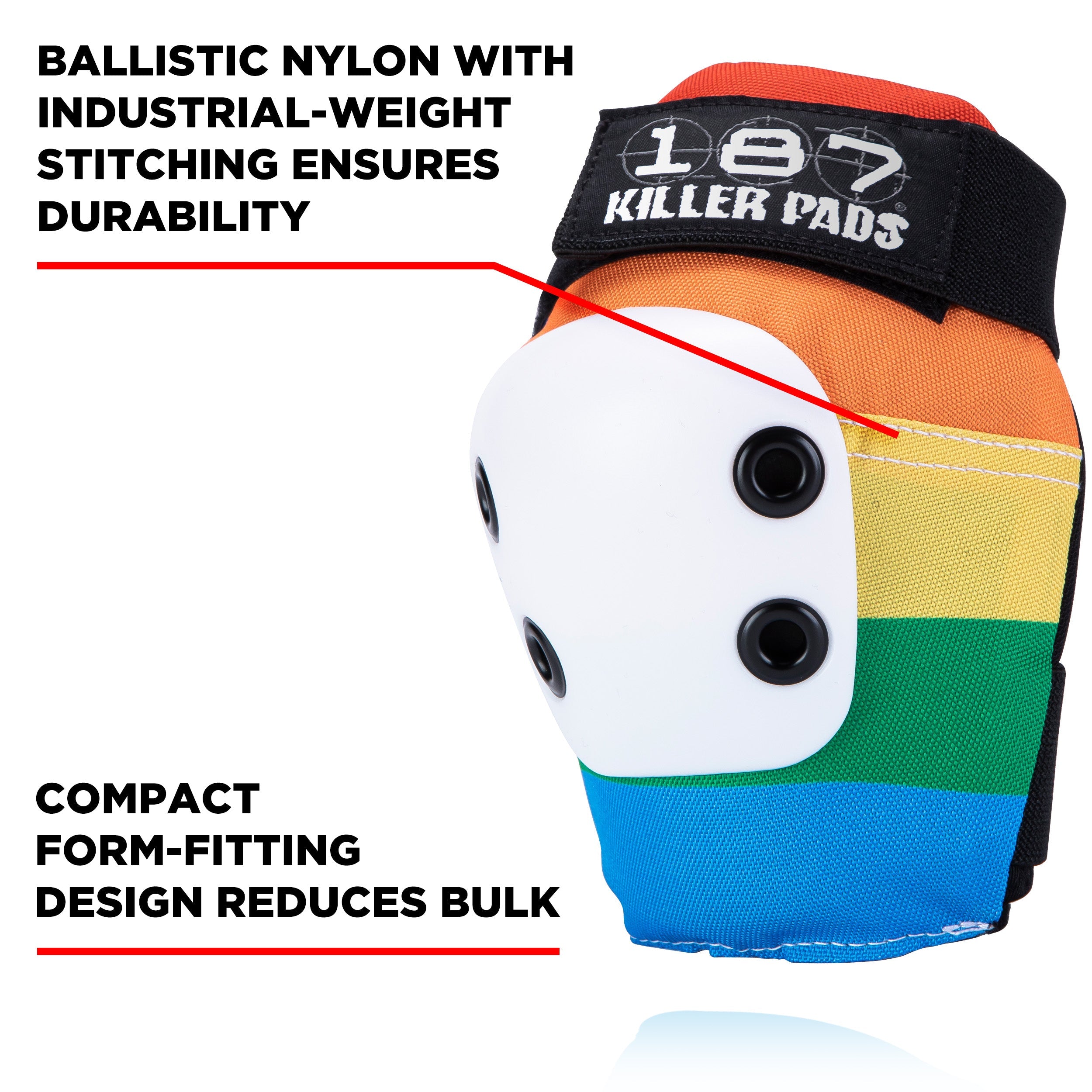 187-killer-pads-slim-elbow-pad-coudi-re-rainbow image 2