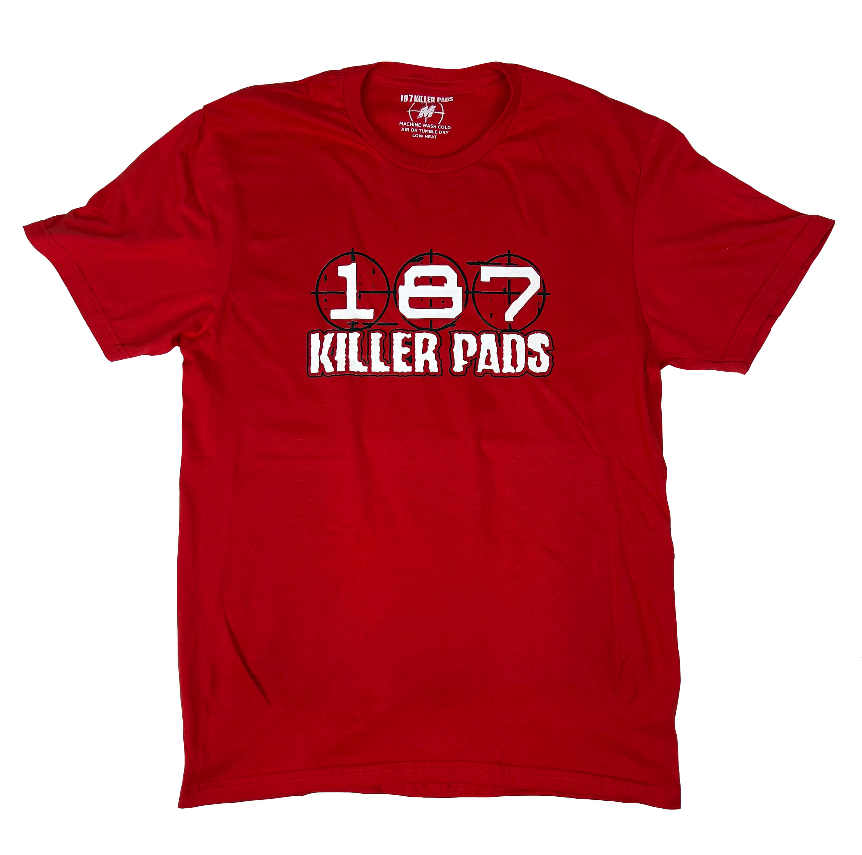 187-killer-pads-block-logo-tee-t-shirt-red image 1