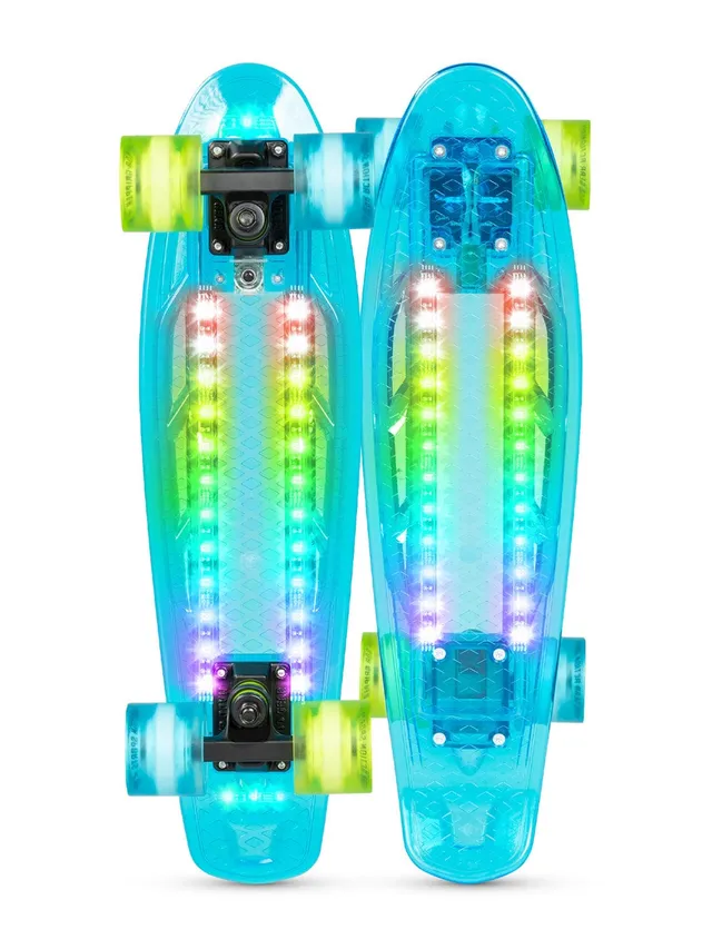 madd-gear-22-led-light-up-retro-skateboard-penny-blue image 1