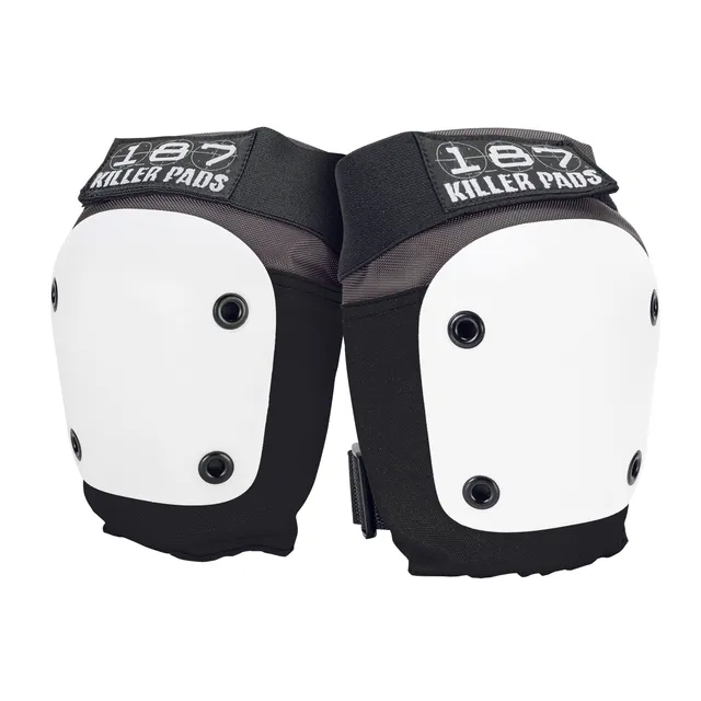 187-killer-pads-fly-knee-genouill-re-skate-grey-black-white-caps image 1
