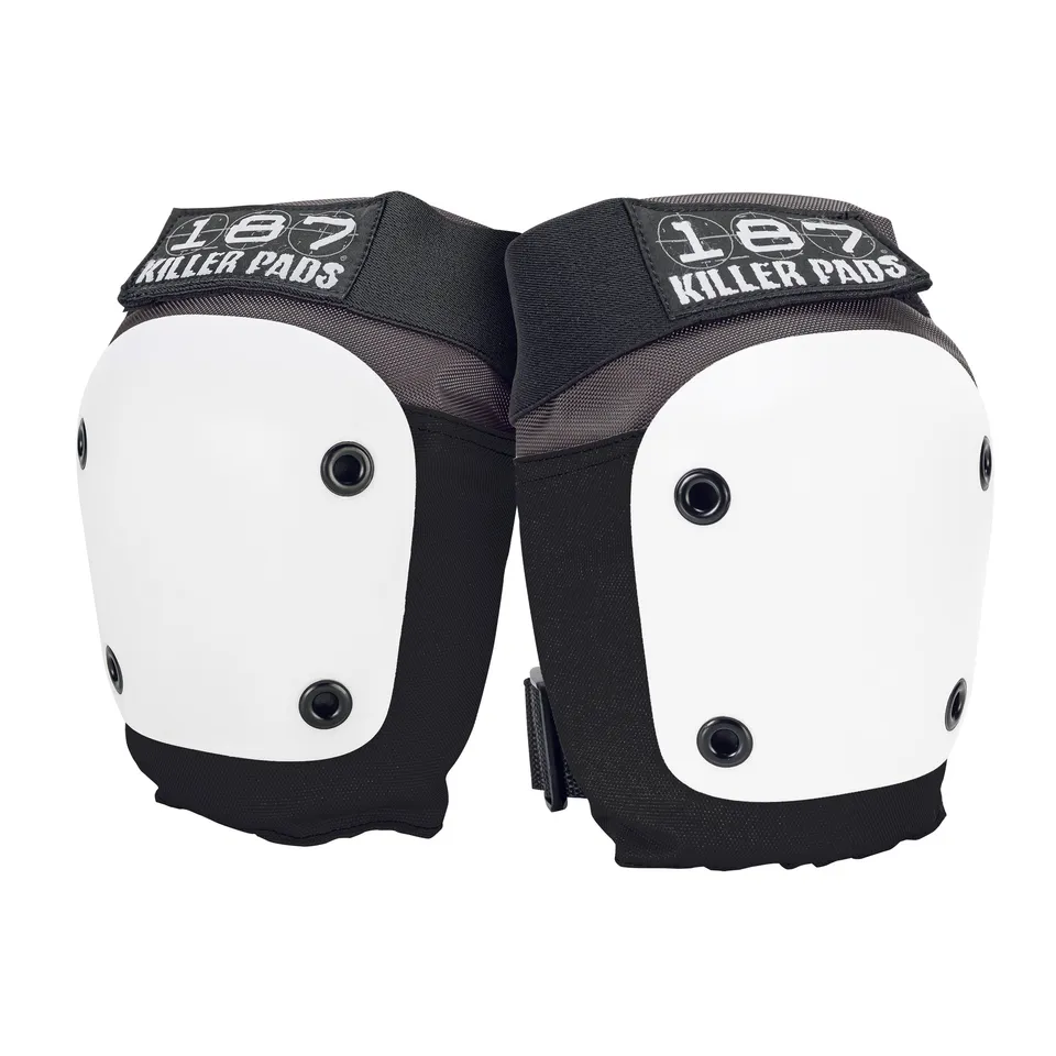 187-killer-pads-fly-knee-genouill-re-skate-grey-black-white-caps image 1