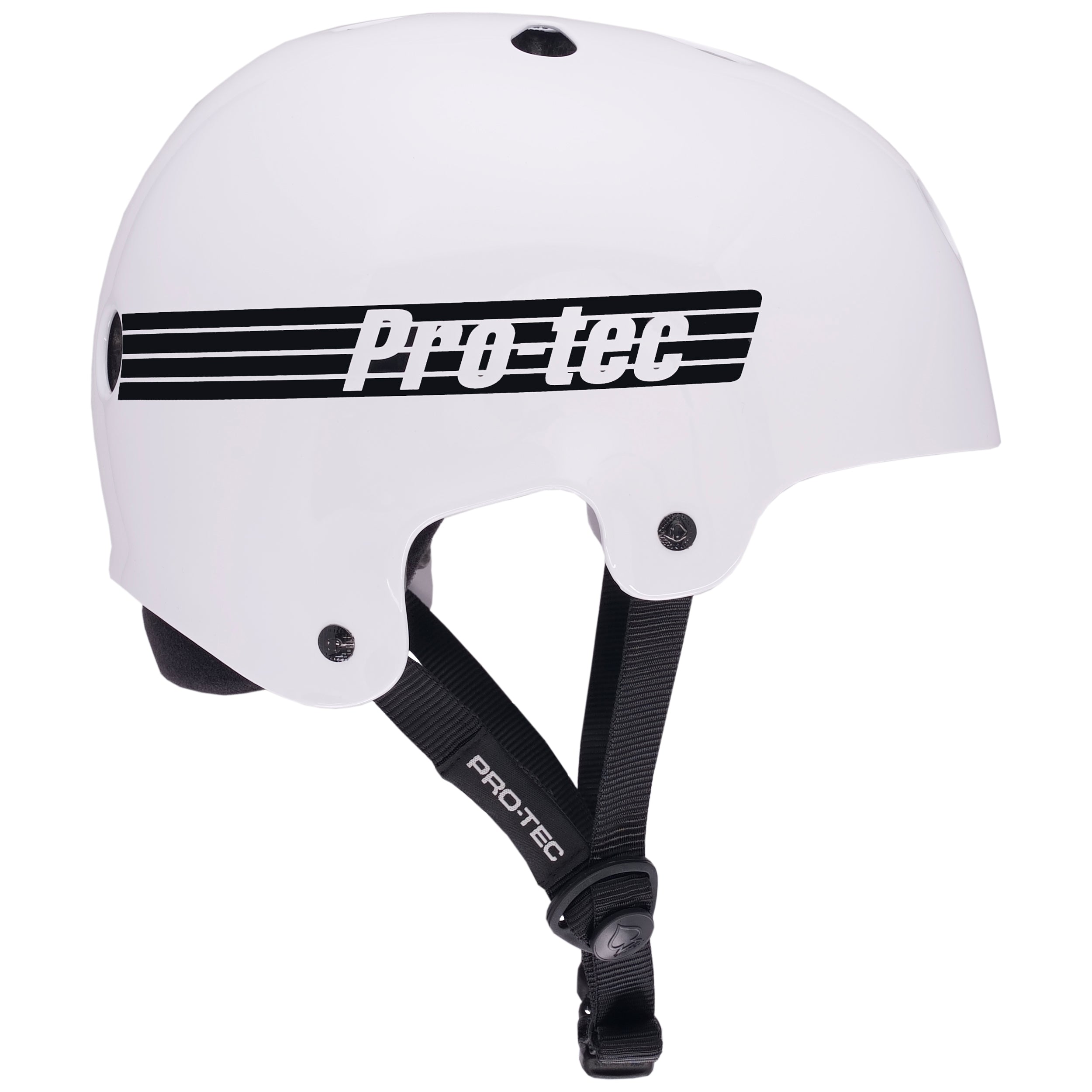 pro-tec-old-school-low-pro-casque-certifi-blanc-brillant image 2